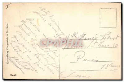 Metz — Katedra Najświętszej Maryi Panny (Dom) — Kunstverlag Klingenstein & Co., Metz, Nr 46 — Rewers