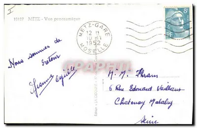 Metz — Widok panoramiczny — Wydanie « La Cigogne » nr 10127 — Rewers