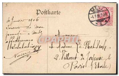 Metz — Katedra — wydawca nieznany, n° 10803 — Rewers