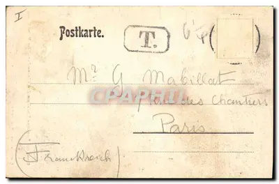 Statua Daniela przy portalu Chrystusa w Metzer Domes — wydawca Prost, n° 258 — Rewers