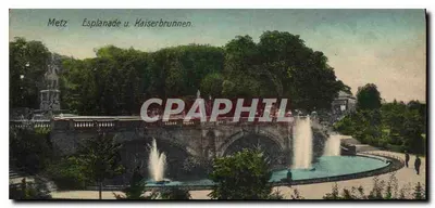 Metz — Esplanada e Kaiserbrunnen — Kunstverlag P. Mäder & Sohn, Nr. 108