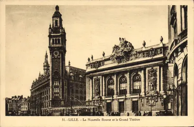 Lille - A Nova Bolsa e o Grande Teatro — Edição 'La Cigogne', 25, rue des Fossés