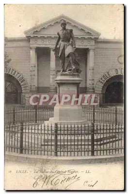 LILLE — A Estátua do Geral Nogier — LL. — E. M. Crience Cie