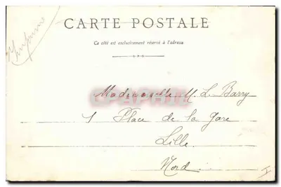 Wewnętrzne wnętrze Kościoła Świętego Maurycja — Lille, 23/07/1912 — wydawca CERSUS, numer seryjny 1c — Rewers