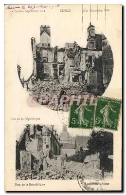 Rua da República — Senlis — destruições da guerra — editor Bouillon