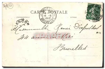 Saint-Cénér (Orne) — A antiga ponte e a Igreja — Edição da Livraria Nacional - Alençon — Verso