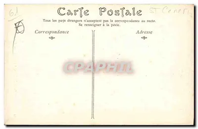 Igreja e ponte sobre o rio — Saint-Ceneri — editor não visível — Verso