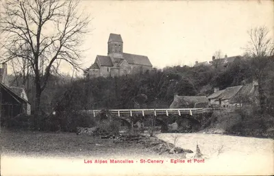 As Alpes Mancelles - St-Cenery - Igreja e Ponte