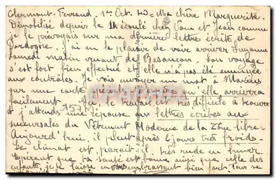 Clermont-Ferrand - Plac Jaude — posąg jeździecki i monumentalny budynek — G.D.O. — Rewers