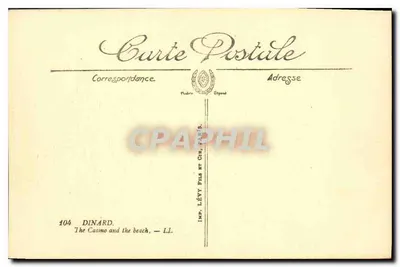Dinard — Kasyno i plaża widziane z hotelu — Édit Nicol, n°104 — Rewers