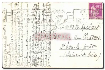 Dinard - Bric à Brac i nabrzeże łodzi zielonych — Stara pocztówka n°77, wydawca AAE — Rewers