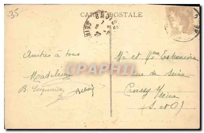 Dinard - La Cale - W oddali, Saint-Malo — G. F. Wydawnictwo Godefroy, nr 4965 — Rewers