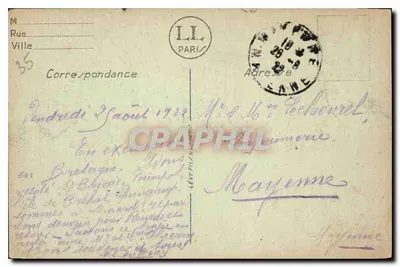 Dinard — A Ponta do Moulinet — LL. — Editora LL, n° 63 — Verso