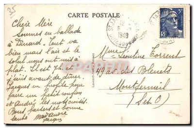 Dinard — Os Palmier da Promenade Clair-de-Lune — Costa Esmeralda — n° 1721 — Verso