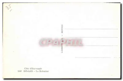 Dinard - La Malouine — Côte d'Émeraude — wydawca Laurent, Rennes — Rewers