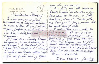 Plaża Prieuré — Dinard (Ille-et-Vilaine) — Wydawca ALFA, nr 110 — Rewers