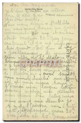 St-Malo - Quais — Wybrzeże Emeraude, wydawca nieznany, numer serii 45 — Rewers