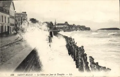 Saint-Malo — O Sillon em um Dia de Tempestade — LL. — N° 135
