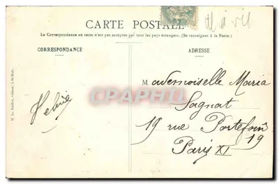 St-Malo - Plac, zamek i brama św. Wincentego — wydawca HLM, nr 1042 — Rewers