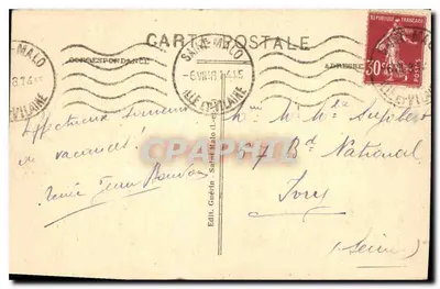 Saint-Malo — Vista Geral — G. F. (Côte d’Emeraude, 1900) — Verso