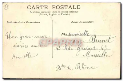 Toulouse — Façade nowej Szkoły Sztuk Pięknych, Quai de la Daurade — wydawca Gallici-Bancy — Rewers