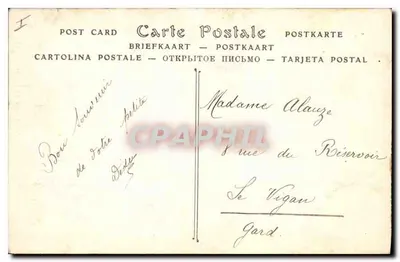 Clermont-Ferrand — Beeld van Blaise Pascal — ND — Achterkant