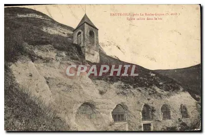 Haute-Isle, perto de La Roche-Guyon (S.-et-O) — Igreja escavada na rocha — editor não identificado
