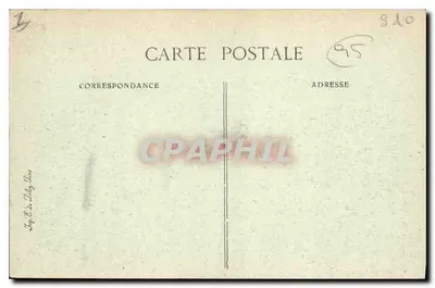 Bilhete postal antigo Franconville Grade do Castelo — Verso