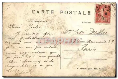 Enghien-les-Bains — O Castelo de Enghien visto do Lago — E.M. n°2950 — Verso