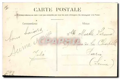 Lago de Meaux — Vista do lago com barco — Editor P. Meaux, Paris — Verso