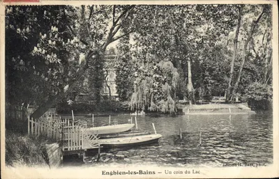 Enghien-les-Bains — Um canto do Lago — Edição H. Baer, fot.