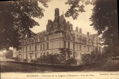 ECOUEN - Castelo da Legião de Honra - Visão do Parque - Coleção Duvillard