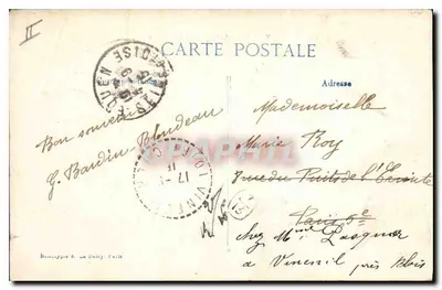 ÉCOUEN — Praça da Igreja e Rua do Castelo — Editor não identificado, n° 15 — Verso