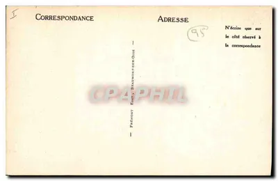 Zamek BAILLON — Woda Spadkowa — blisko ASNIÈRES-SUR-OISE — wydawca Frémont — Rewers