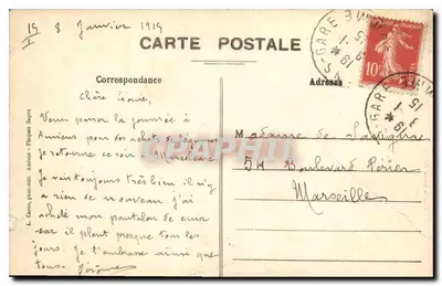 Amiens - Katedra - widok z Louvencourt — L.C. Objectifs Lacour-Berthiot, n° 351 — Rewers