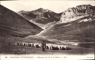 Dauphiné pittoresco — Pâturages do Col de la Chante — LL. Selecta