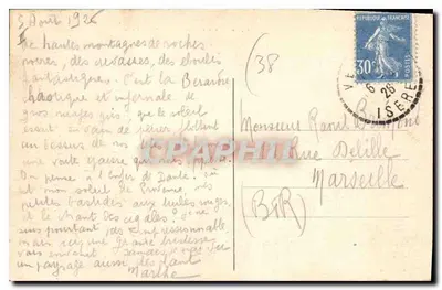 Dauphiné - LA BÉRARDE (1738 m.) - A vallée do Yénéon - A.M. - A. Mollaret, Grenoble — Verso