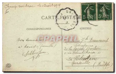 Le Tre Vergini, vicino a Saint-Nizier — Vicinanze di Grenoble — Cartolina d'epoca n°731 — Verso