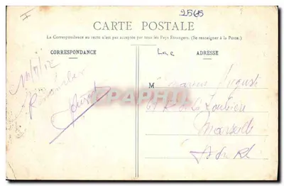 Bilhete postal antigo Dauphine Oisans o Lago das Sete Laux — Verso