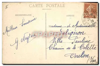 O Túnel do Pas de la Fosse (867m) — 1910 — Coleção L. Grimal, Chambéry — Verso