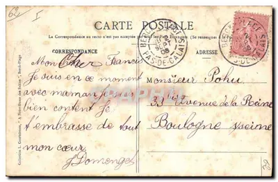Berck-Plage — Noite de Verão — Editor não identificado — Verso
