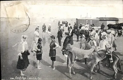Bercq-Plage, Hora do Banho — editor L.V.J.C. n°1706