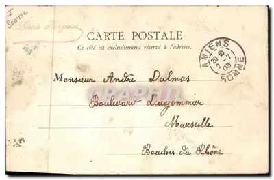 Amiens — Katedra — B. F., Paryż — Rewers