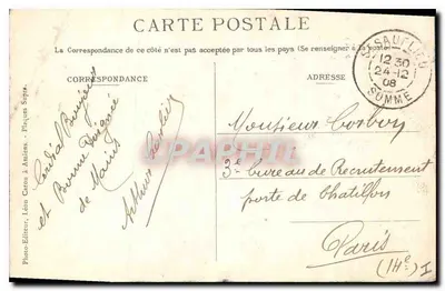 Amiens — Katedra z wieżą — Photo-Éditeur Léon Caron — Rewers