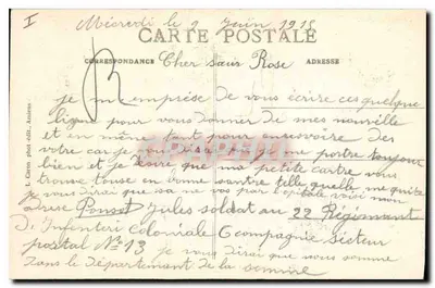 Amiens — Widok katedry z lotu — L. Caron fot. wyd. Amiens n°125 — Rewers