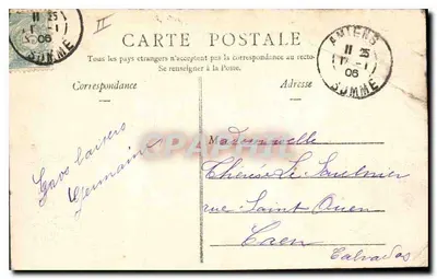 Amiens - Ogród Botaniczny — L. Caron, wydawca, nr 128 — Rewers