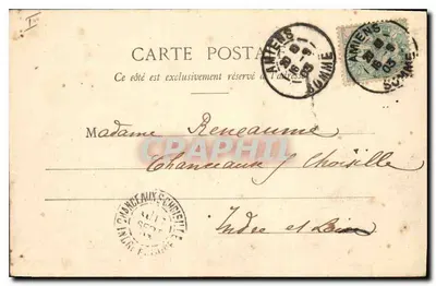 Amiens - Katedra, zdjęcie z lotu ptaka — L. Caron, fot. wyd., Amiens, nr 125 — Rewers