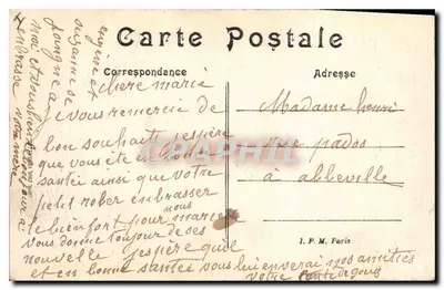 Amiens — Biblioteka — Wyd. Duprés, 9 rue des Trois-Cailloux — Rewers