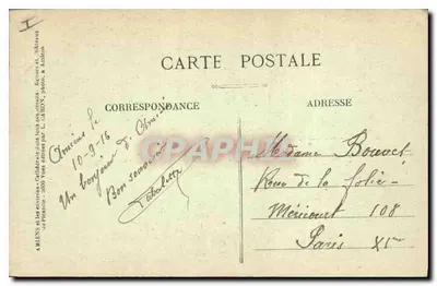 Amiens — Katedra (fasada) — L. CARON, n°354 — Rewers