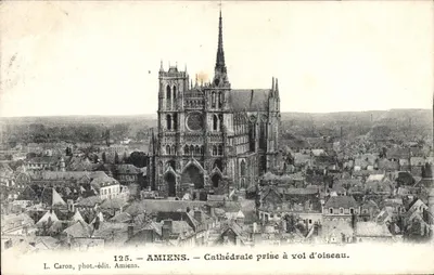 Amiens — Catedral vista de cima — L. Caron, fotógrafo-editor, Amiens, n°125